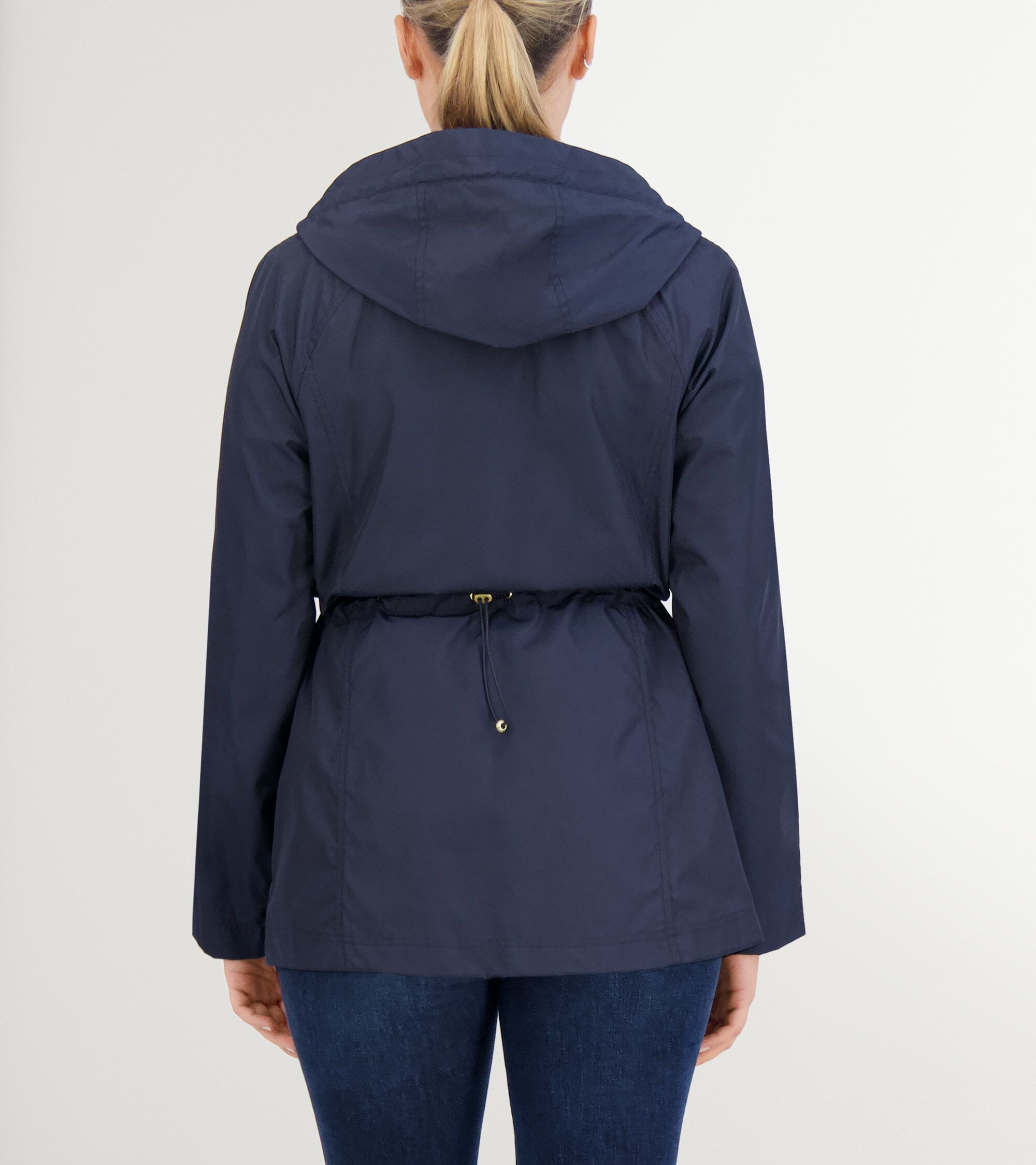 Cole Haan Signature Women s 29 Travel Packable Rain Jacket Indigo